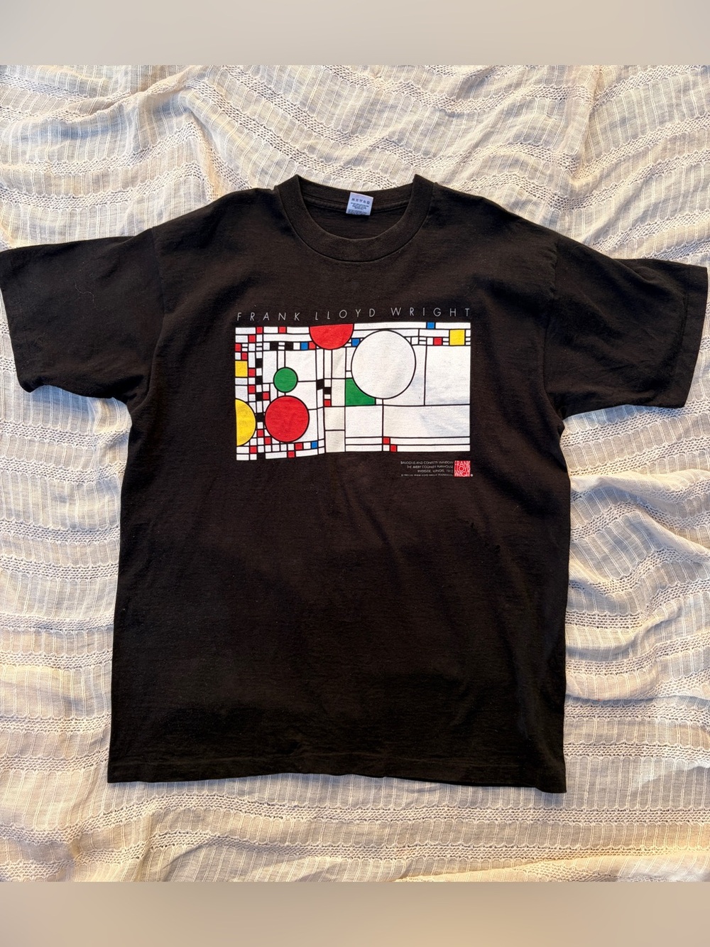 Vintage 90s Frank Lloyd Wright Graphic Tee Single Stitch Made USA XL